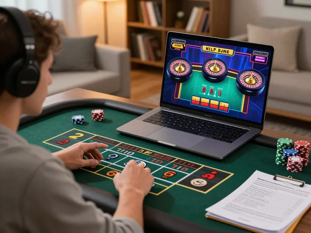 Player engaging in online gaming on LC88 platform with live dealer, showcasing an exciting gambling environment