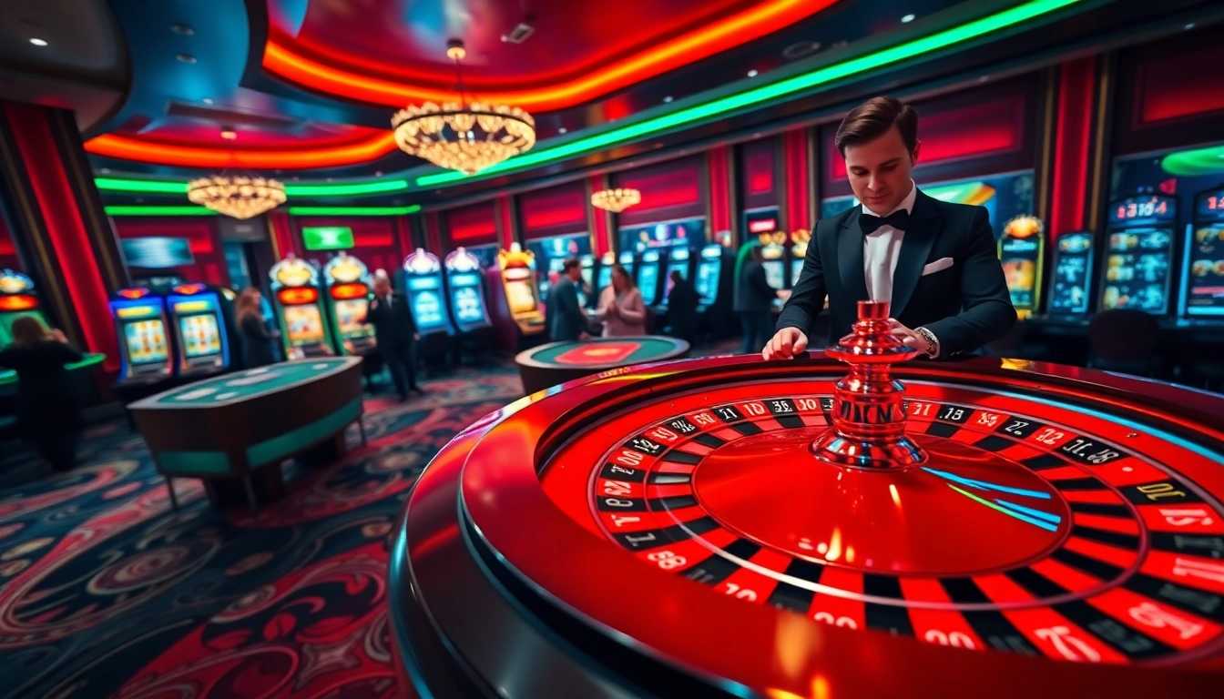 Players enjoying online gambling at F168.vision's vibrant casino tables and slot machines.