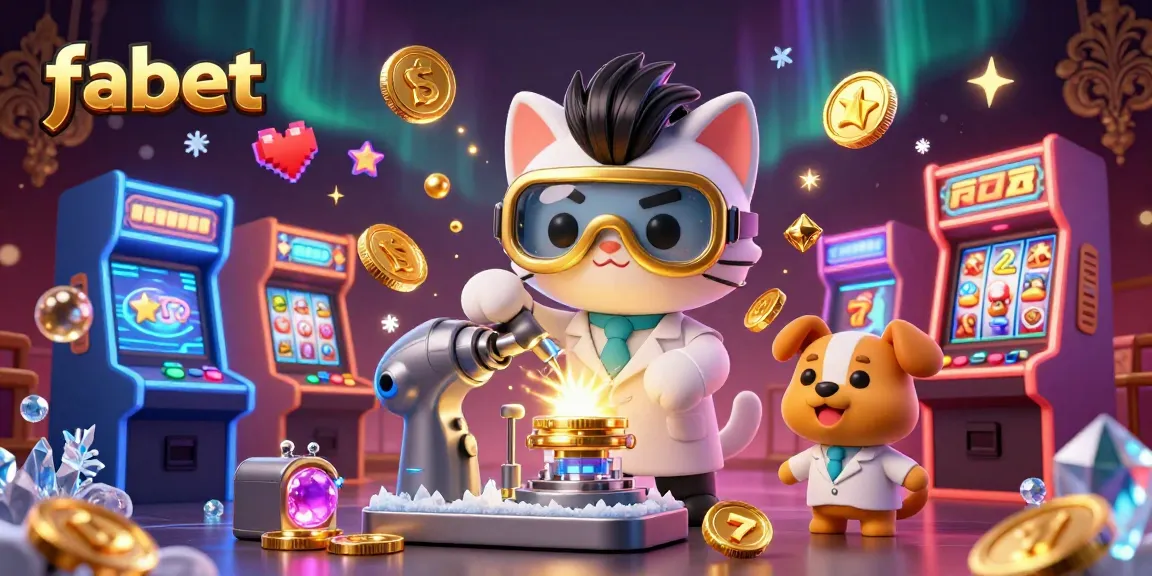 Engage in thrilling gameplay at fabet with an animated 3D casino scene full of excitement