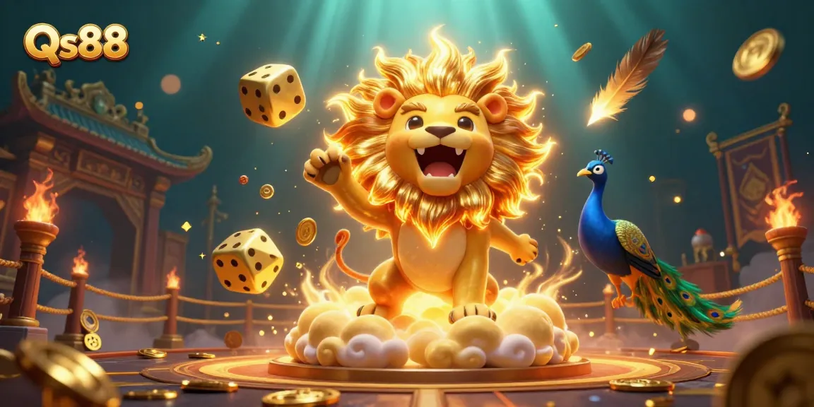Engage in thrilling games at Qs88 with exciting visuals and vibrant action in a stunning casino scene