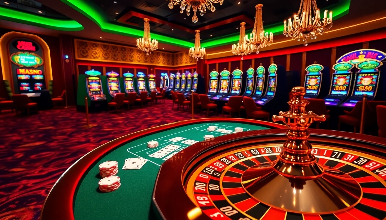 Experience the excitement of gambling at https://8kbet17.com/ with vibrant casino visuals featuring poker and roulette.