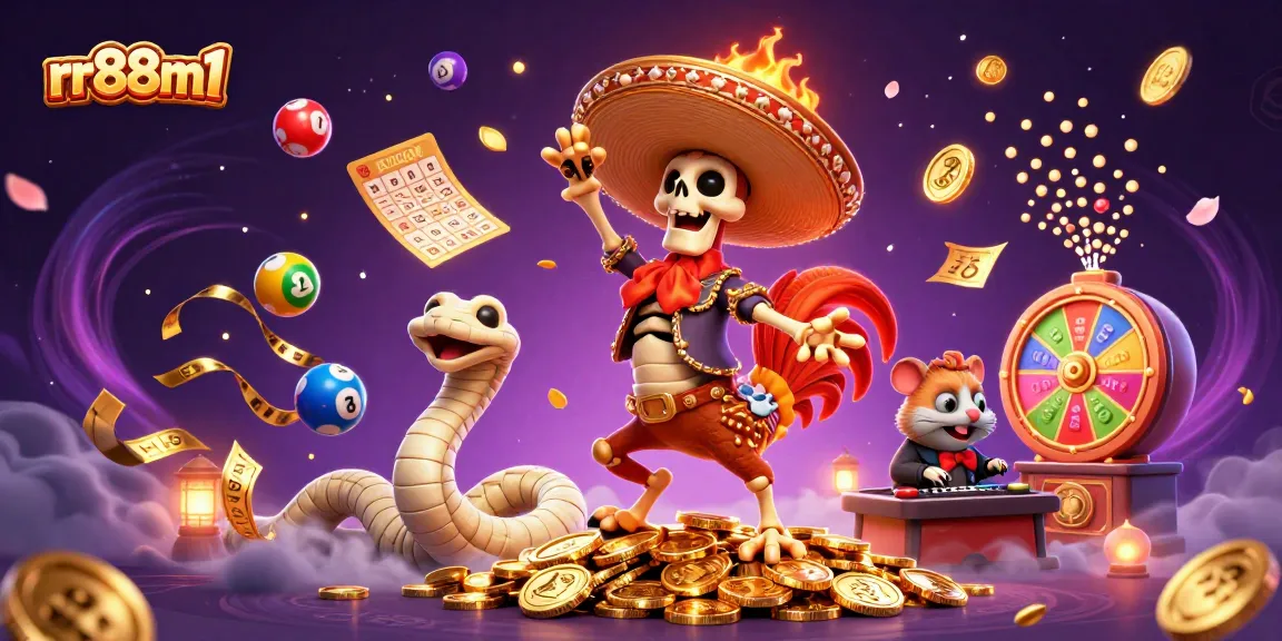 rr88m1 celebrates winning moments in an energetic casino scene filled with colorful elements.