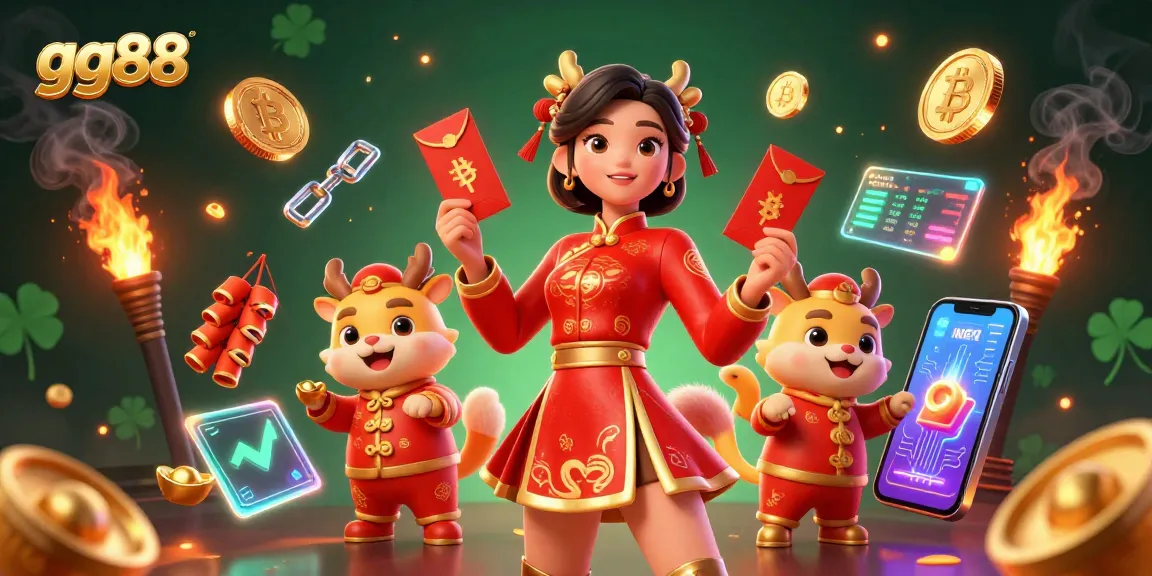 Engage with gg88’s vibrant 3D casino experience featuring a festive Lunar New Year celebration.