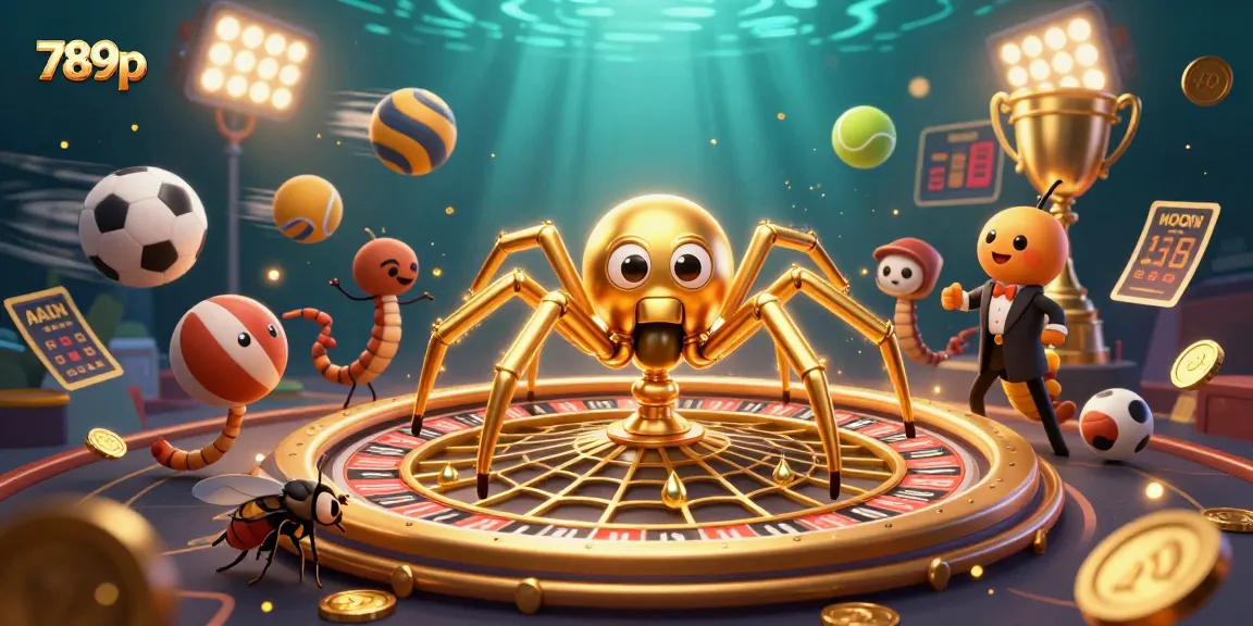 Experience thrilling betting with 789p as a fly nervously places wagers amidst a spectacular casino scene.