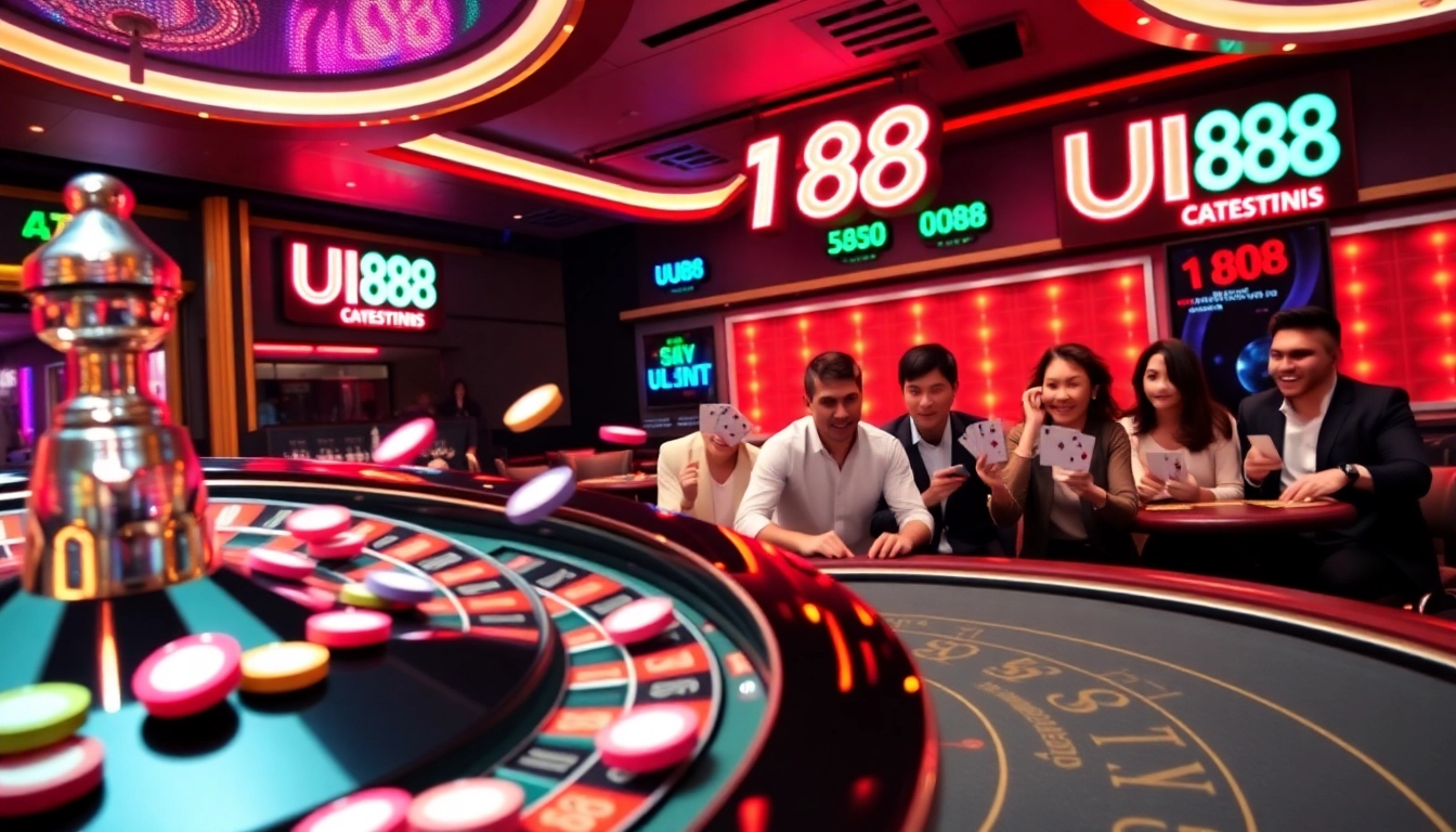 Experience thrilling gameplay at UU88 with vibrant casino elements and high-stakes excitement.