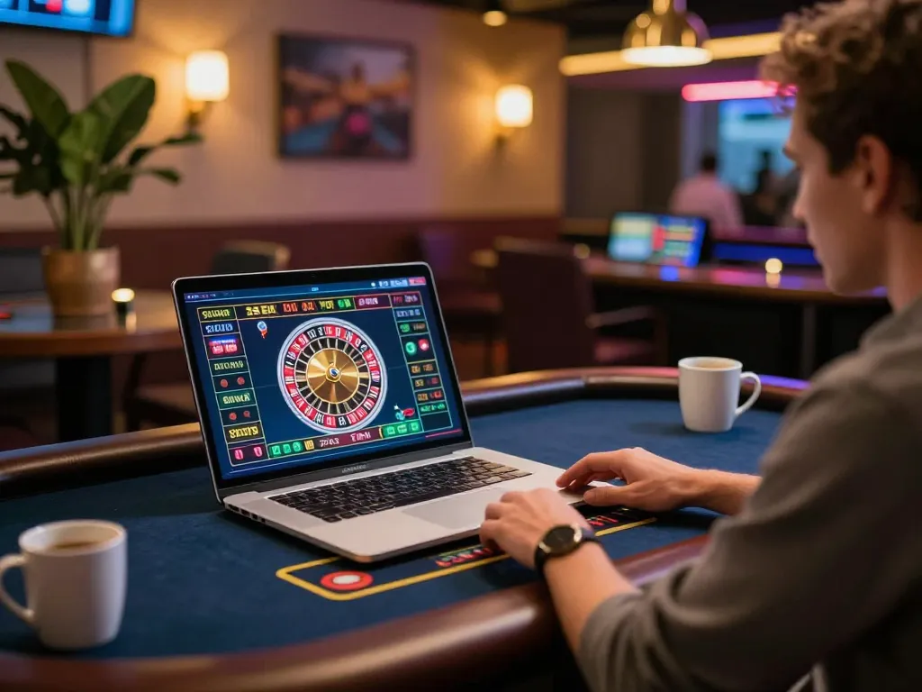 Player enjoying live dealer roulette at TR88's online casino platform, showcasing engaging gameplay and a welcoming environment.