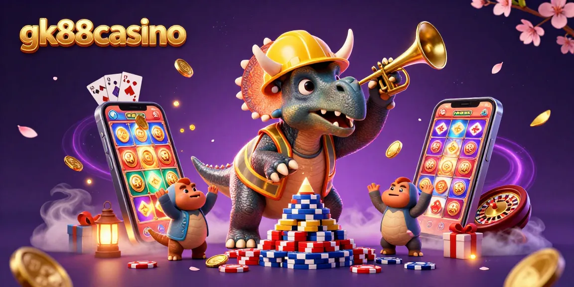 Engage with exciting gameplay at gk88casino featuring a dynamic scene of characters celebrating casino wins.