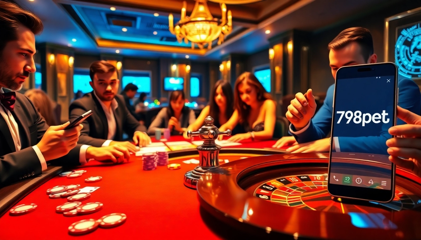 Players excitedly gamble at a poker table, showcasing 789pet's thrilling online competition.