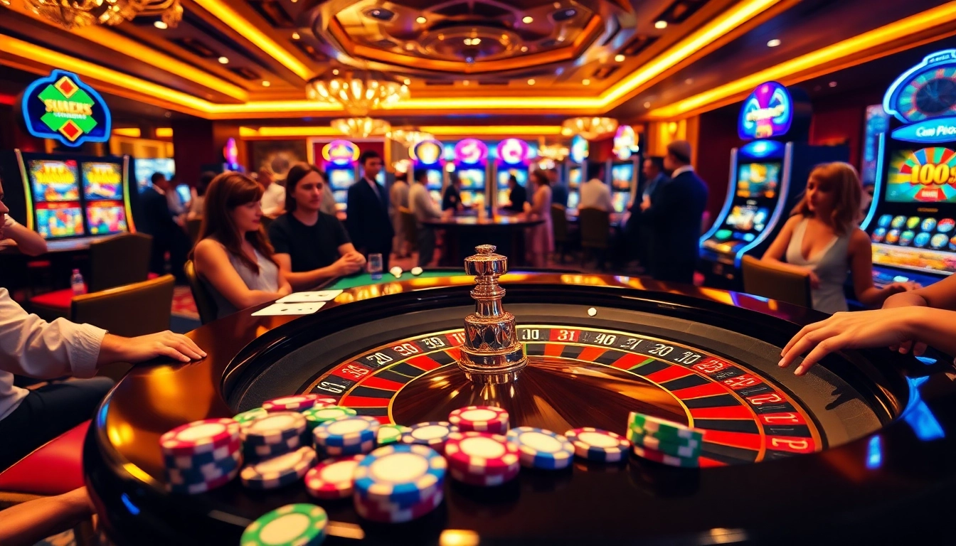 Experience thrilling gameplay at https://s8889.in.net/ with poker chips and vibrant casino atmosphere.