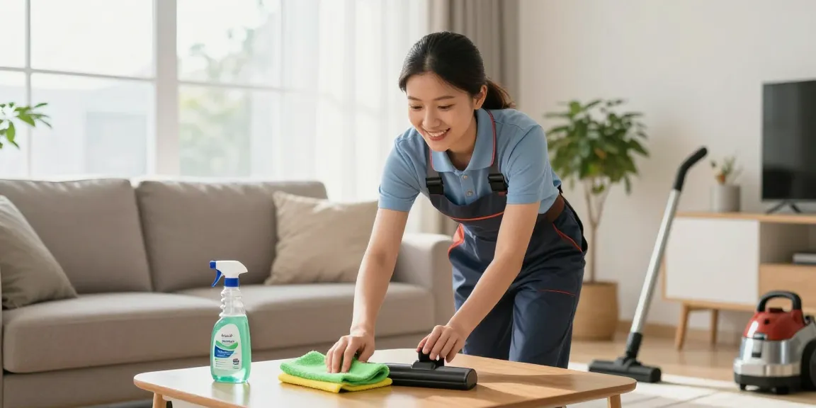Home cleaning services showcasing professional reinigungen in bright, inviting living room.
