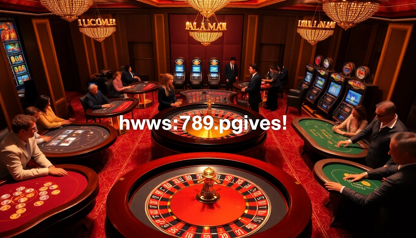 Experience thrilling gameplay at https://789p.gives/ with players enjoying roulette and poker in a lavish casino.
