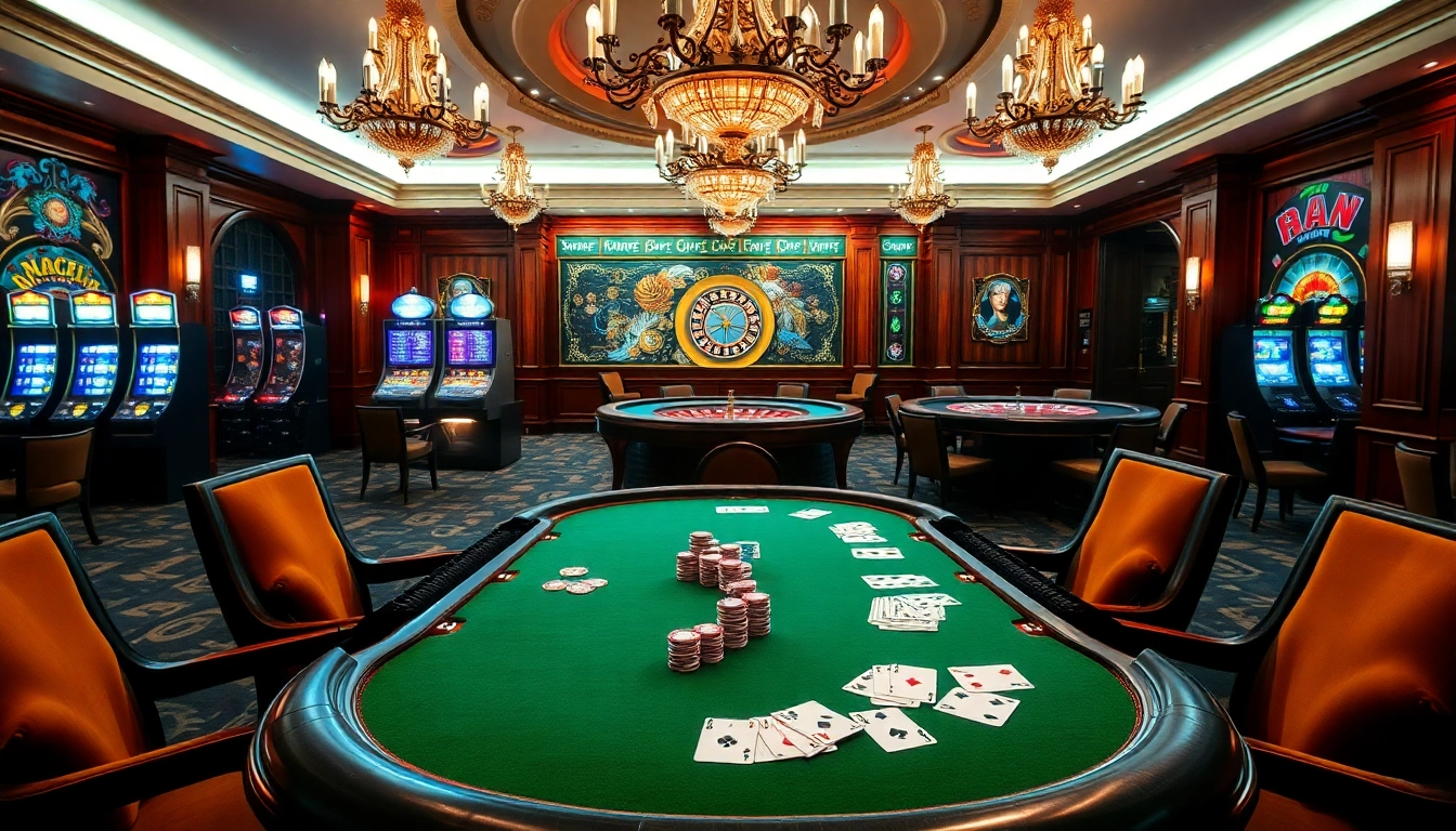 Experience high stakes gaming at https://3win.city/ with lavish poker chips and cards in an elite casino setting.