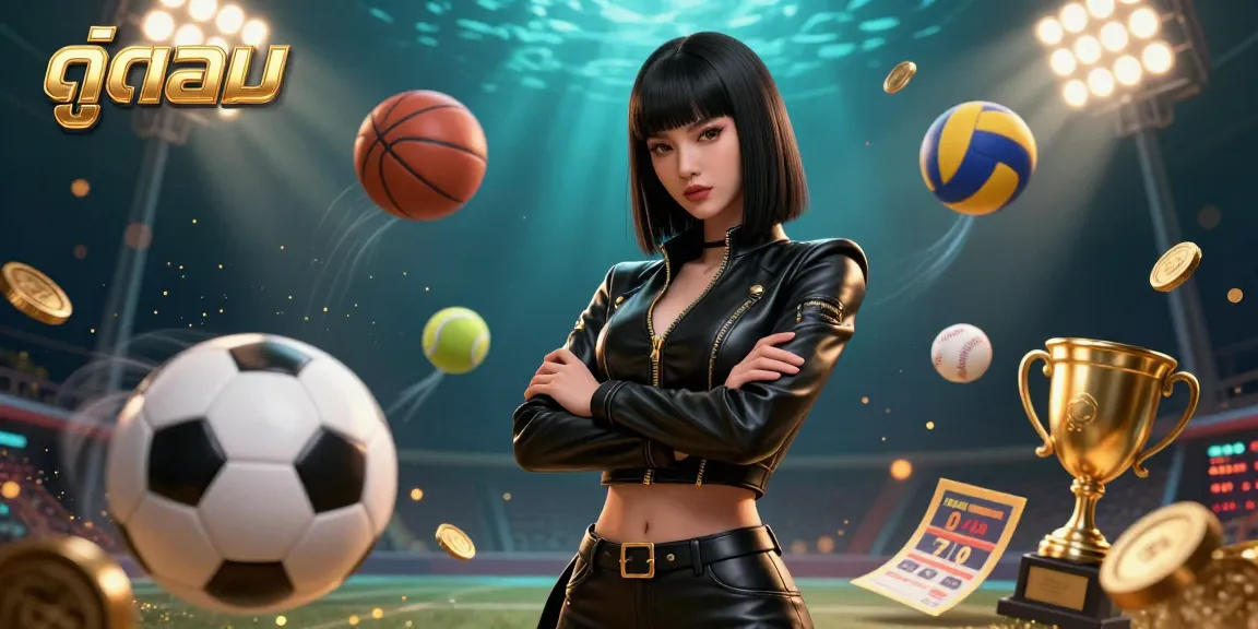Experience thrilling ดูบอล action with sports betting elements and dynamic visuals in this captivating illustration.