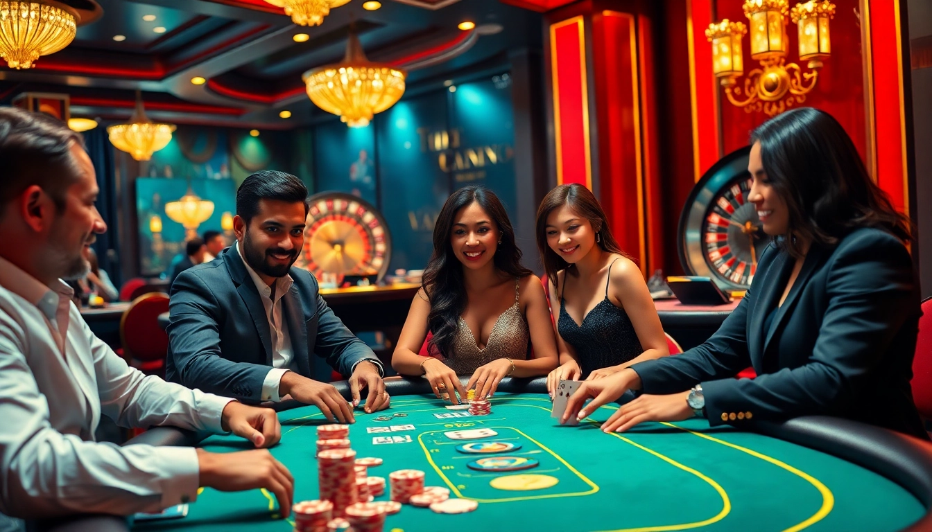 Players eagerly wager at the poker table, showcasing excitement while gambling at https://s666hn.com/.