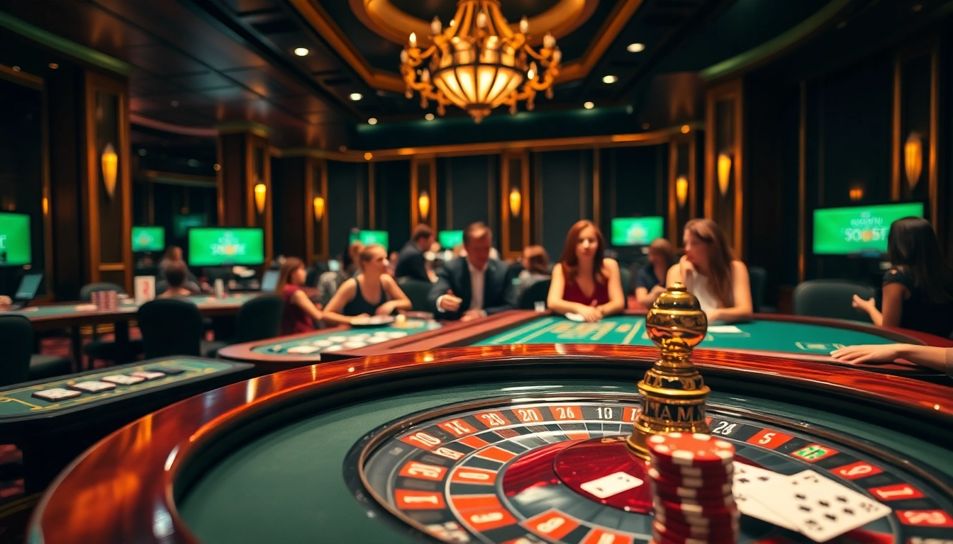 Winning moments at a luxury casino, showcasing ทางเข้า soibet ล่าสุด for seamless gambling enjoyment.