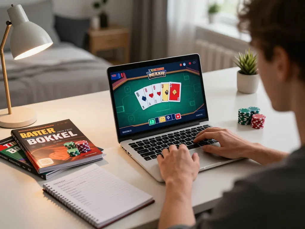 Engaging in a strategic poker game on vipwin platform with cards and chips on screen.