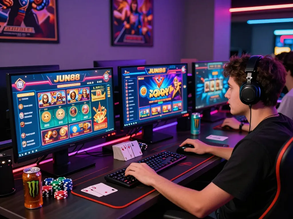Exciting JUN88 gaming platform experience showcasing vibrant atmosphere and engaging gameplay.