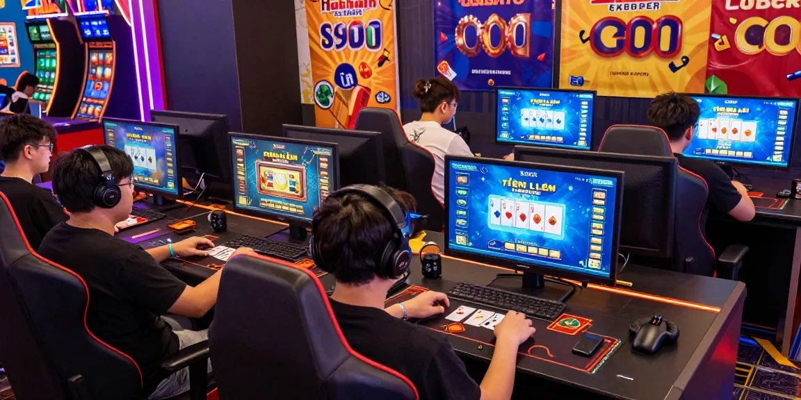 Exciting online gaming atmosphere with players enjoying game đổi thưởng uy tín in vibrant virtual casino.