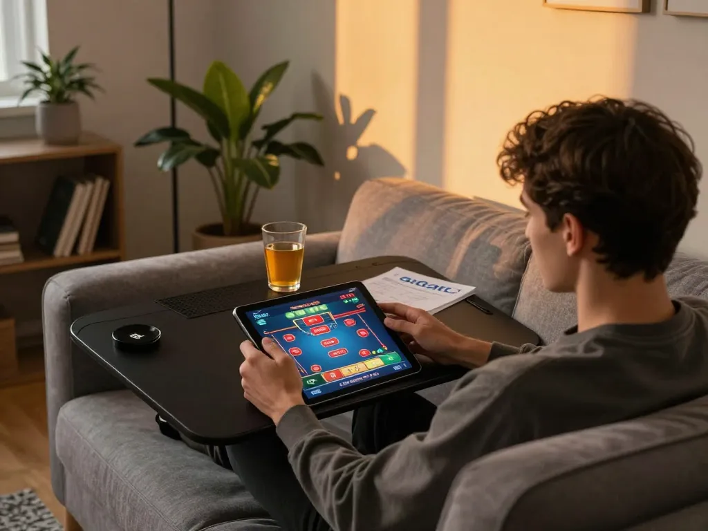 Engaging online poker gameplay at SC88 on a cozy home setting.