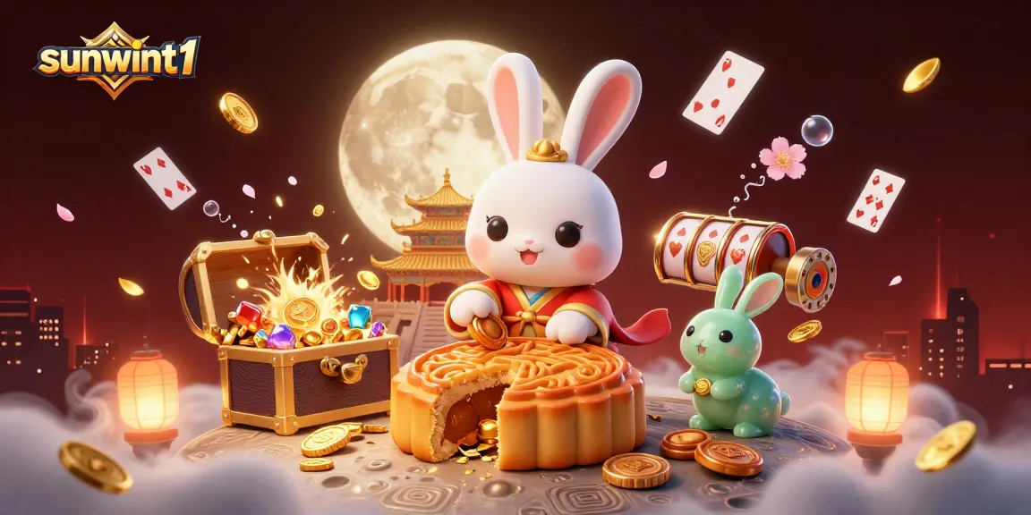 Experience fortune with sunwint1 in a vibrant casino scene filled with gold coins and poker chips.