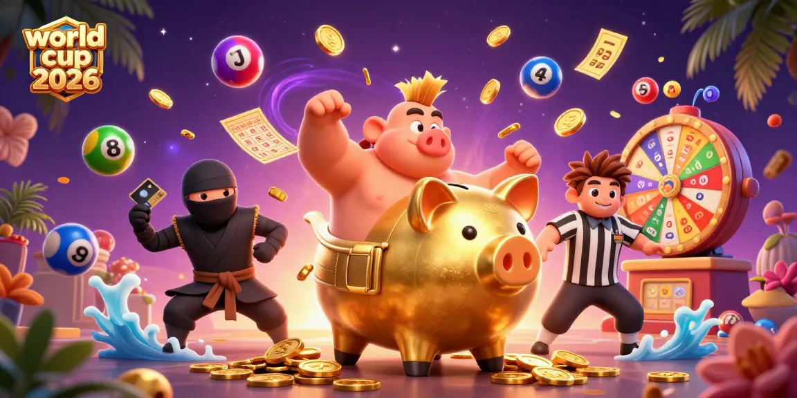 Engage with the world cup 2026 in this animated casino scene depicting dynamic gambling elements and vibrant characters.