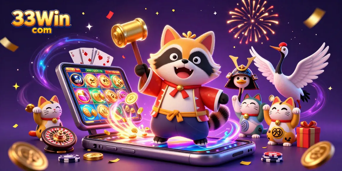Experience excitement at 33Win com with vibrant casino characters and dynamic gaming elements.
