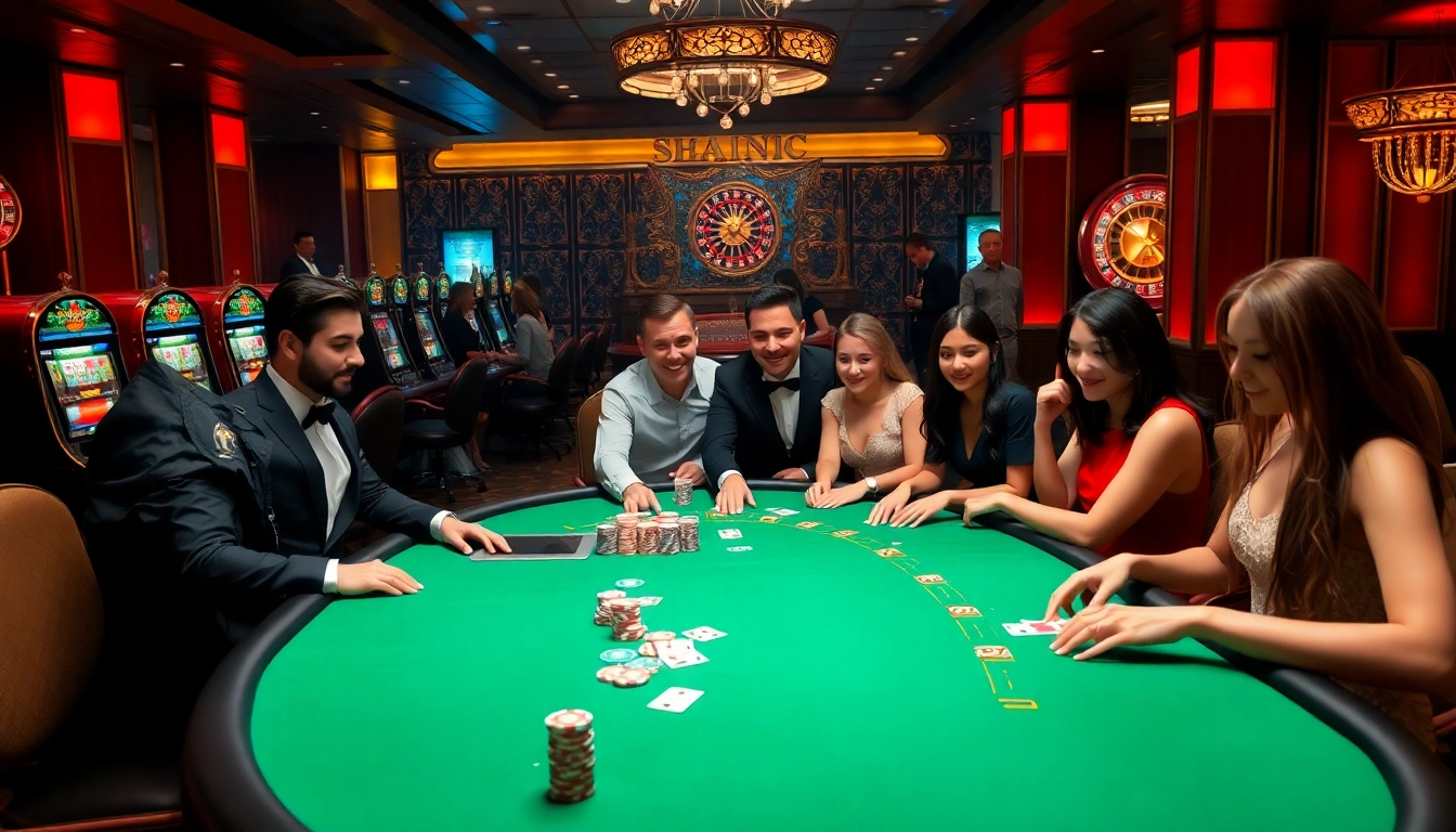 Dynamic gameplay at nhà cái bj88 featuring an upscale casino environment with professional dealers.