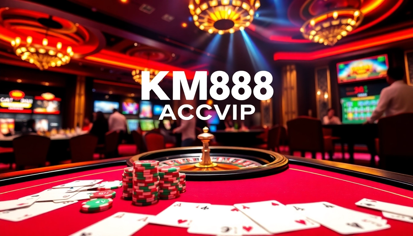 Exciting gaming experience at km88 abcvip with vibrant casino tables and thrilling betting action.