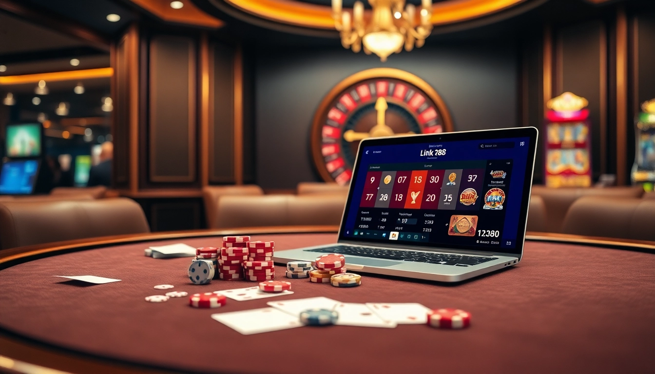 Feeling the excitement at Link J88 casino with vibrant gaming tables and online betting.