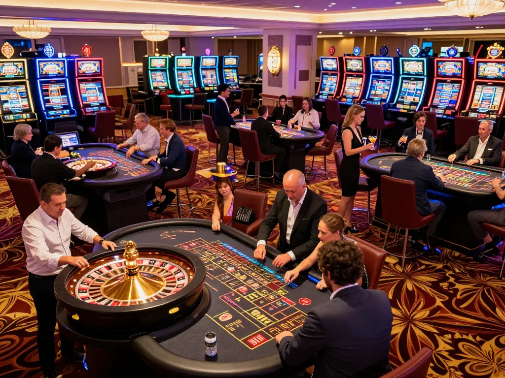 Experience the thrill at 5699 casino with players engaged in exciting roulette gameplay.