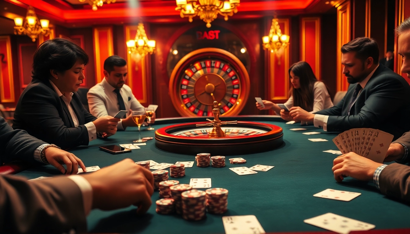 Experience the thrill of poker and roulette at https://bags168.com/ with players immersed in the game.