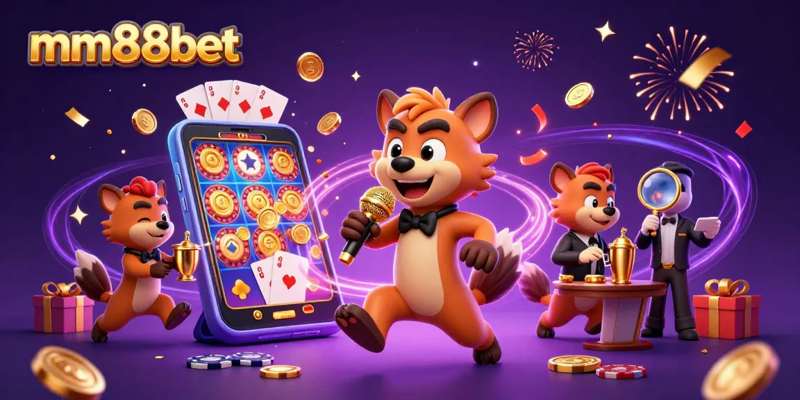 Engage in the excitement of mm88bet with dynamic hyenas in a vibrant casino scene.
