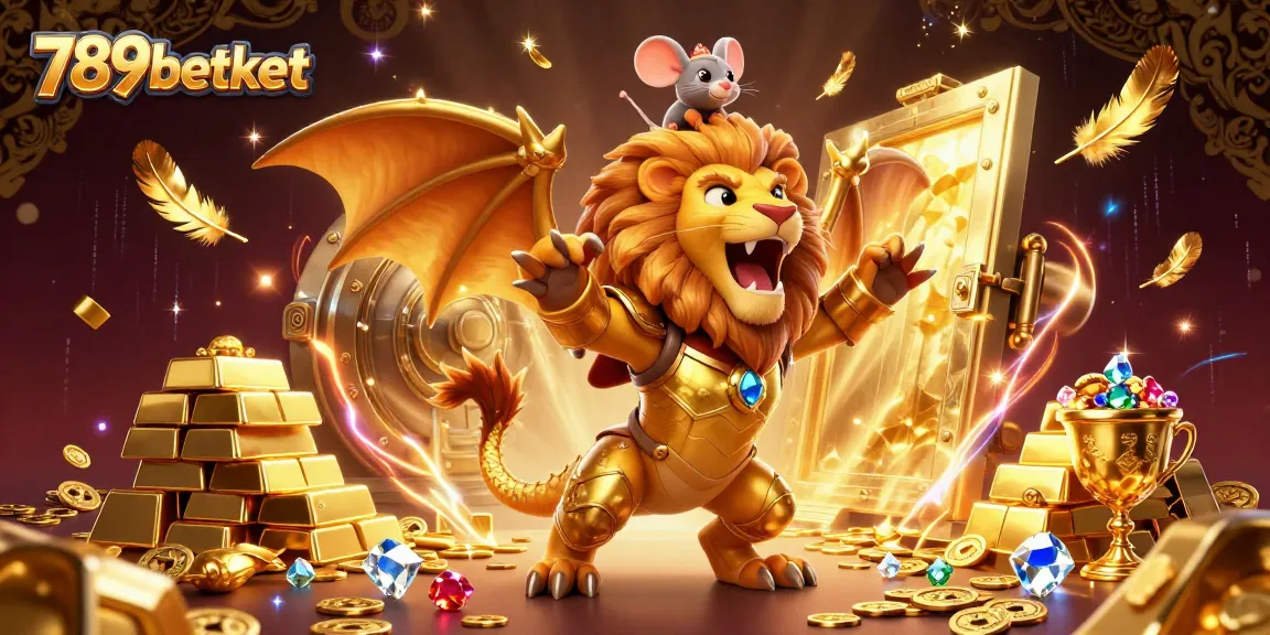 Engage with the dynamic fantasy scene featuring 789betket, showcasing rich treasure and a thrilling gaming adventure.