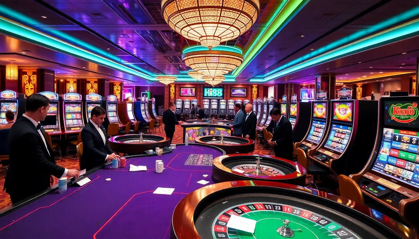 Experience thrilling gameplay at Hi88 casino featuring poker and slot machines.