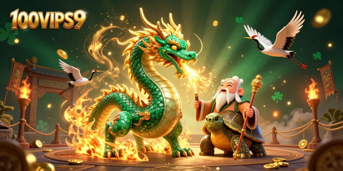 Experience thrilling gameplay at 100VIPS9 with a vibrant 3D representation of online casino adventures.