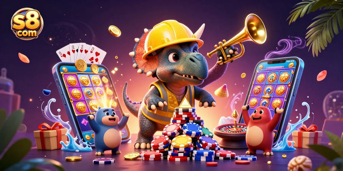 Spin the reels and win at s8 com with vibrant casino excitement and cheerful characters!