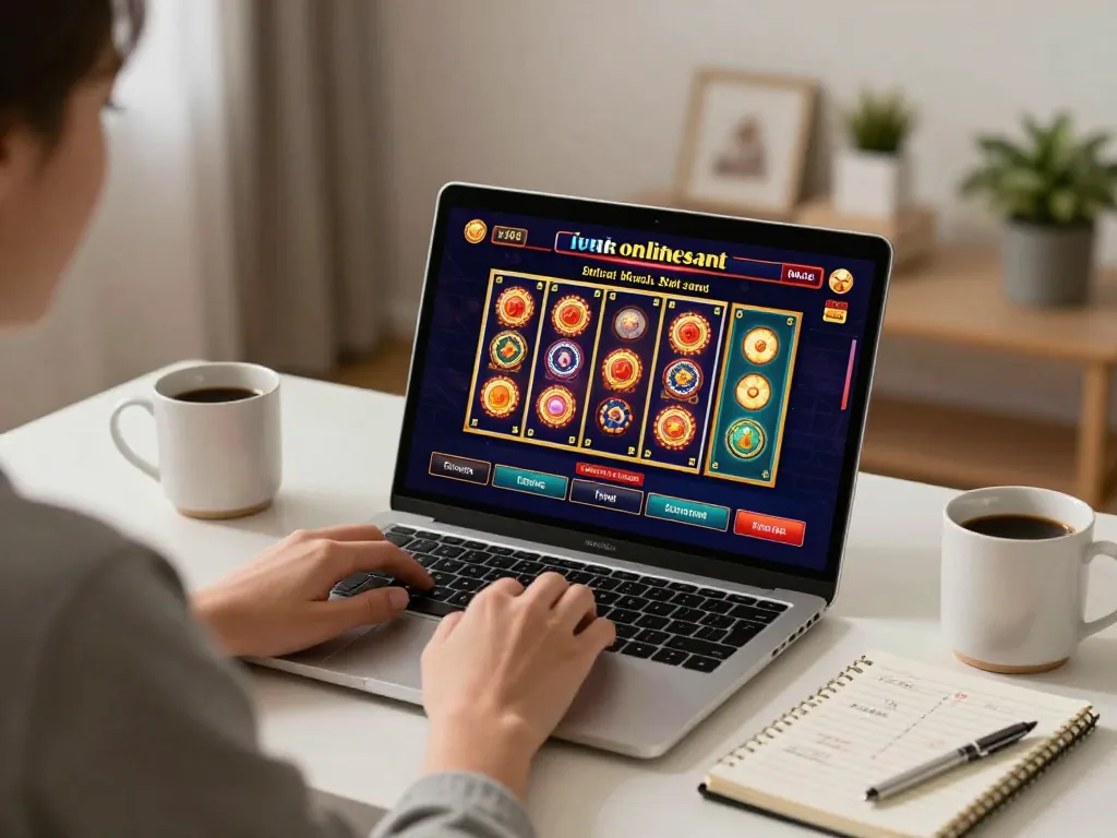 Experience thrilling online gaming with lc88 casino interface on a stylish laptop