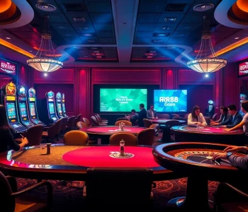 Experience high-stakes betting at rr88com with vibrant casino tables and engaging gameplay.