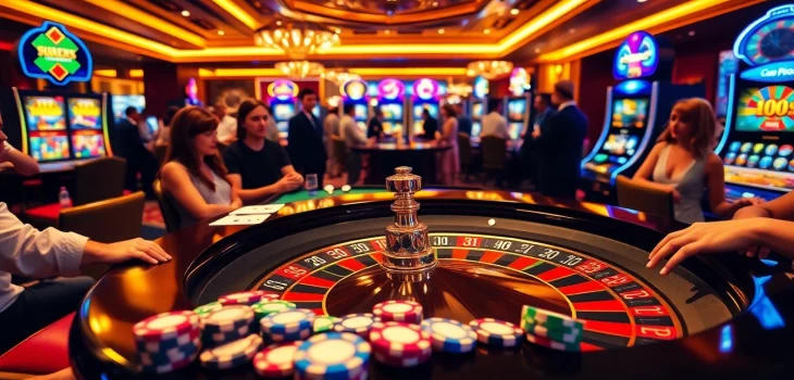 Experience thrilling gameplay at https://s8889.in.net/ with poker chips and vibrant casino atmosphere.