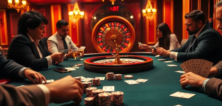 Experience the thrill of poker and roulette at https://bags168.com/ with players immersed in the game.